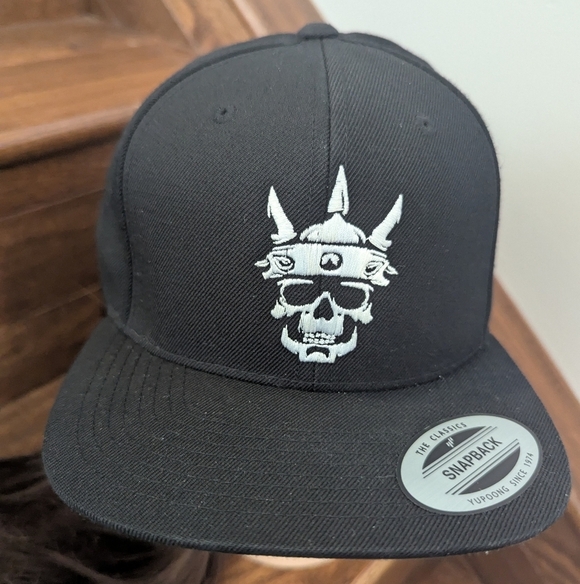 Black Dead Viking Skull Embroidered Snapback Hat Madchild OS - Picture 4 of 13